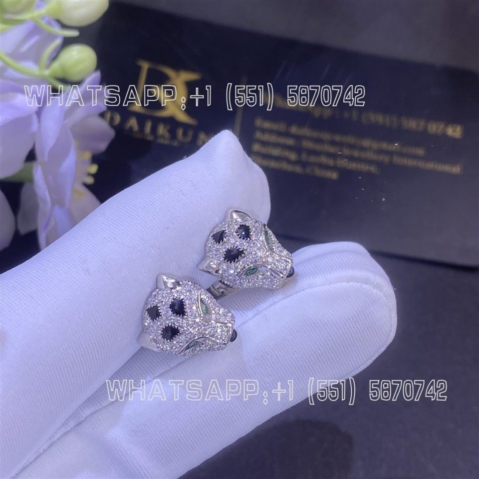 Custom Jewelry Cartier Panthère de Cartier earrings 18K white gold N8515269