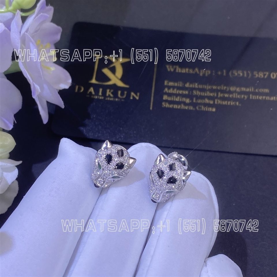 Custom Jewelry Cartier Panthère de Cartier earrings 18K white gold N8515269