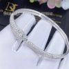 Custom Jewelry Cartier Panthère De Cartier White Gold Bracelet Pave Diamonds