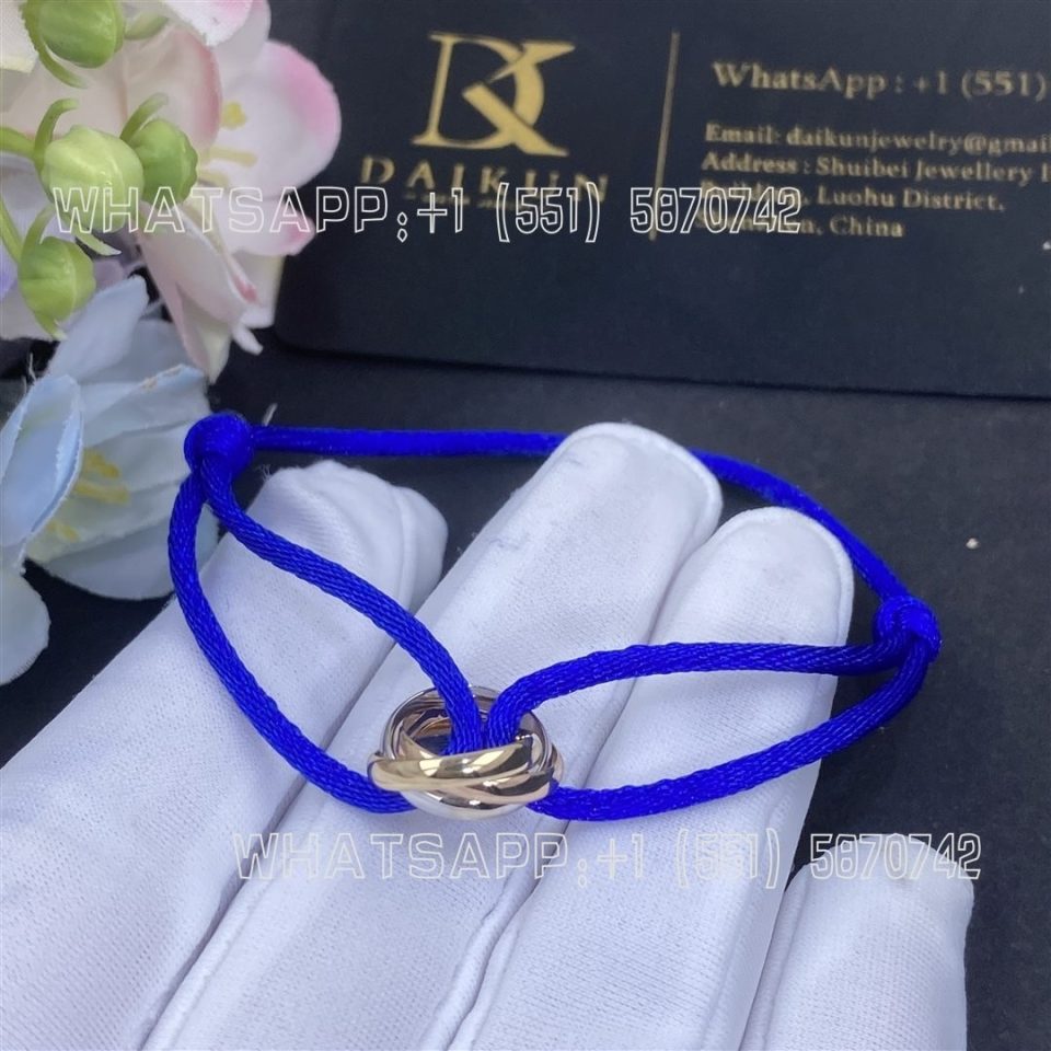 Custom Jewelry Cartier Trinity Bracelet Blue Cord B6016700