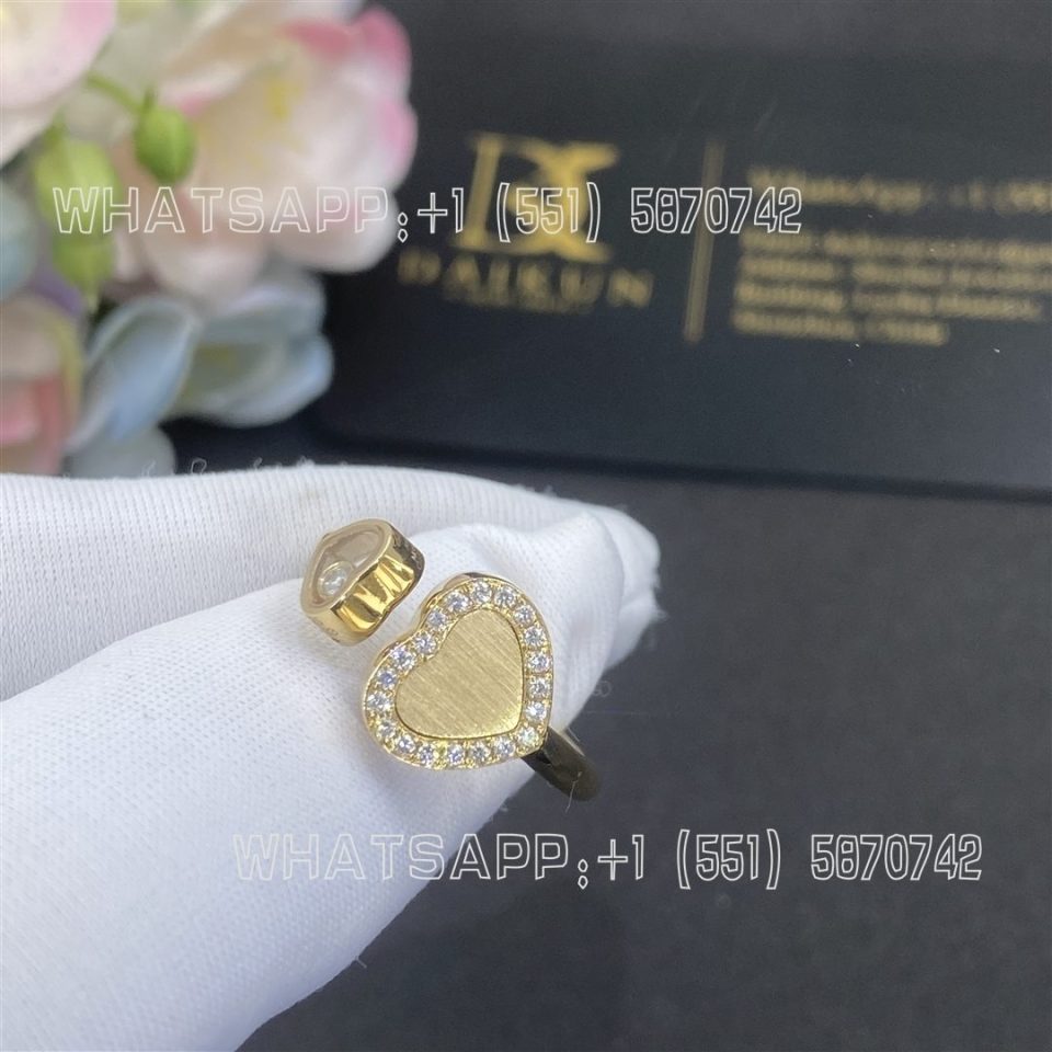 Custom Jewelry Chopard Happy Hearts Golden Hearts Ring yellow gold and diamonds @82A107-0900