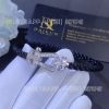 Custom Jewelry Fred Force 10 bracelet 18k white gold and baguette-cut diamonds large model 0J0003-6B0275