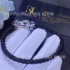 Custom Jewelry Fred Force 10 bracelet 18k white gold and baguette-cut diamonds large model 0J0003-6B0275