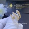 Custom Jewelry Marli Cleo Diamond Twist Ring In Yellow Gold White Moon Stone CLEO-R15