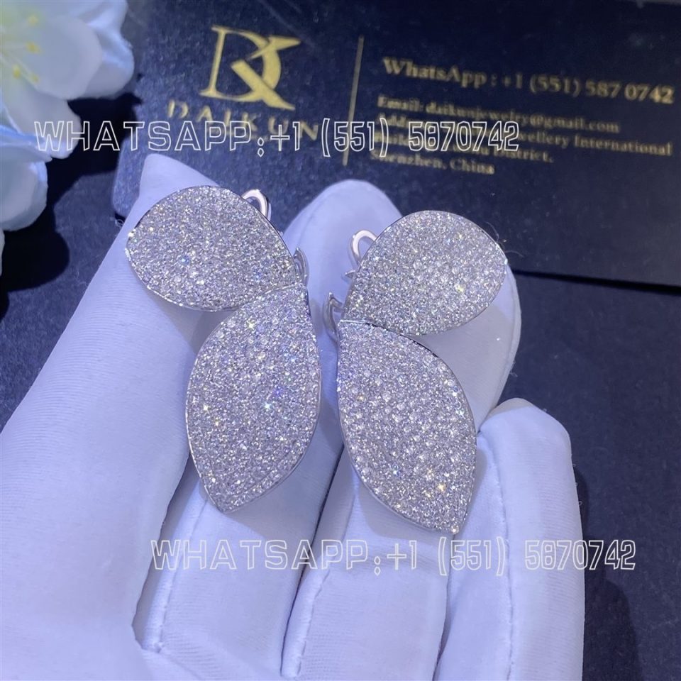 Custom Jewelry Pasquale Bruni Giardini Segreti Earrings in 18k White Gold with Diamonds 16474B