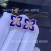 Custom Jewelry Roberto Coin Princess Flower Earrings 18kt rose gold with Diamonds and Lapis 20mm