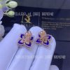 Custom Jewelry Roberto Coin Princess Flower Earrings 18kt rose gold with Diamonds and Lapis 20mm