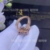 Custom Jewelry Roberto Coin Princess Flower ring rose gold with lapis lazuli Small version 20mm