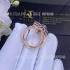 Custom Jewelry Roberto Coin Princess Flower ring rose gold with lapis lazuli Small version 20mm