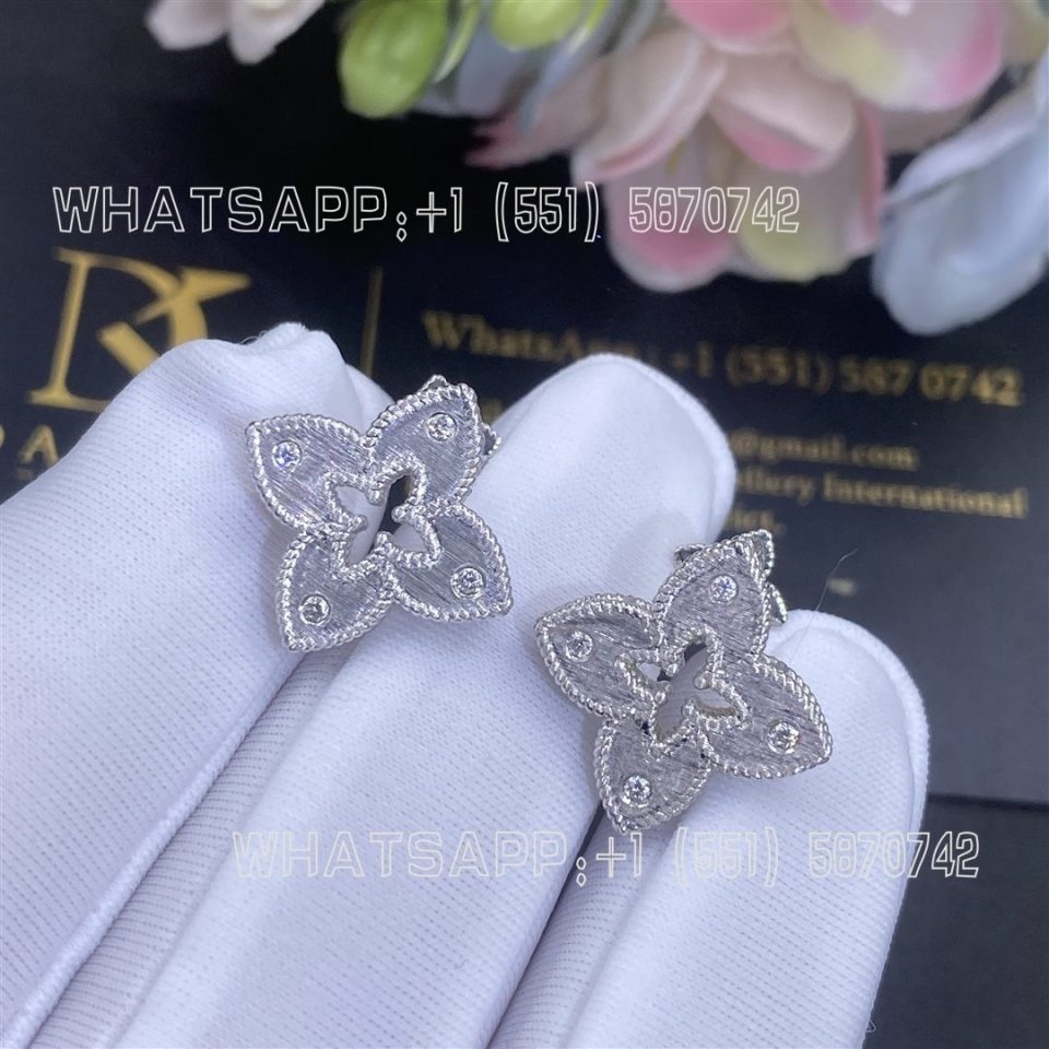 Custom Jewelry Roberto Coin Venetian Princess Earrings with Diamonds 15mm ADR777EA2952_W