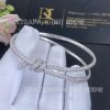 Custom Jewelry Tiffany Knot Double Row Bracelet in White Gold with Diamonds 70300516