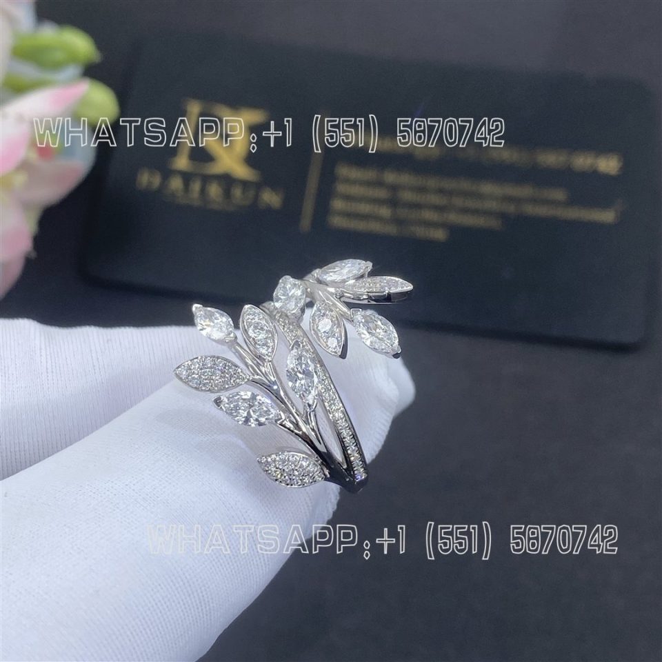 Custom Jewelry Tiffany Victoria® Diamond Vine Bypass Ring in Platinum 66886468