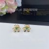 Custom Jewelry Van Cleef & Arpels Frivole earrings, mini model 18K yellow gold, Emerald VCARP7SD00