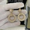 Custom Jewelry Van Cleef & Arpels Perlée diamonds earrings 18K yellow gold, Diamond VCARP9XL00