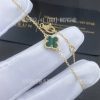 Custom Jewelry Van Cleef & Arpels Sweet Alhambra bracelet 18K yellow gold and Malachite