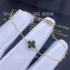 Custom Jewelry Van Cleef & Arpels Sweet Alhambra bracelet 18K yellow gold and Malachite