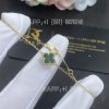 Custom Jewelry Van Cleef & Arpels Sweet Alhambra bracelet 18K yellow gold and Malachite