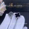 Custom Jewelry Van Cleef & Arpels Vintage Alhambra earrings White gold Onyx