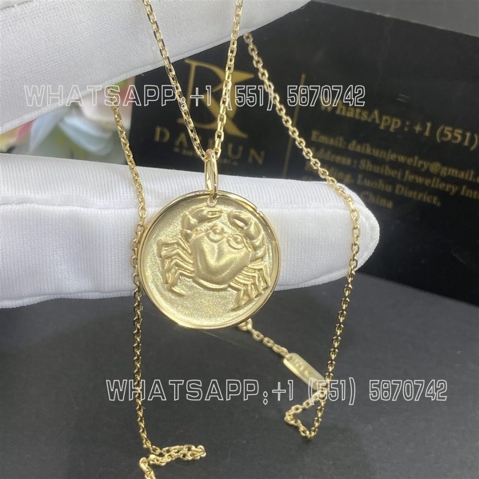 Custom Jewelry Van Cleef & Arpels Zodiaque medal Cancri (Cancer) 18K yellow gold VCARP7SX00